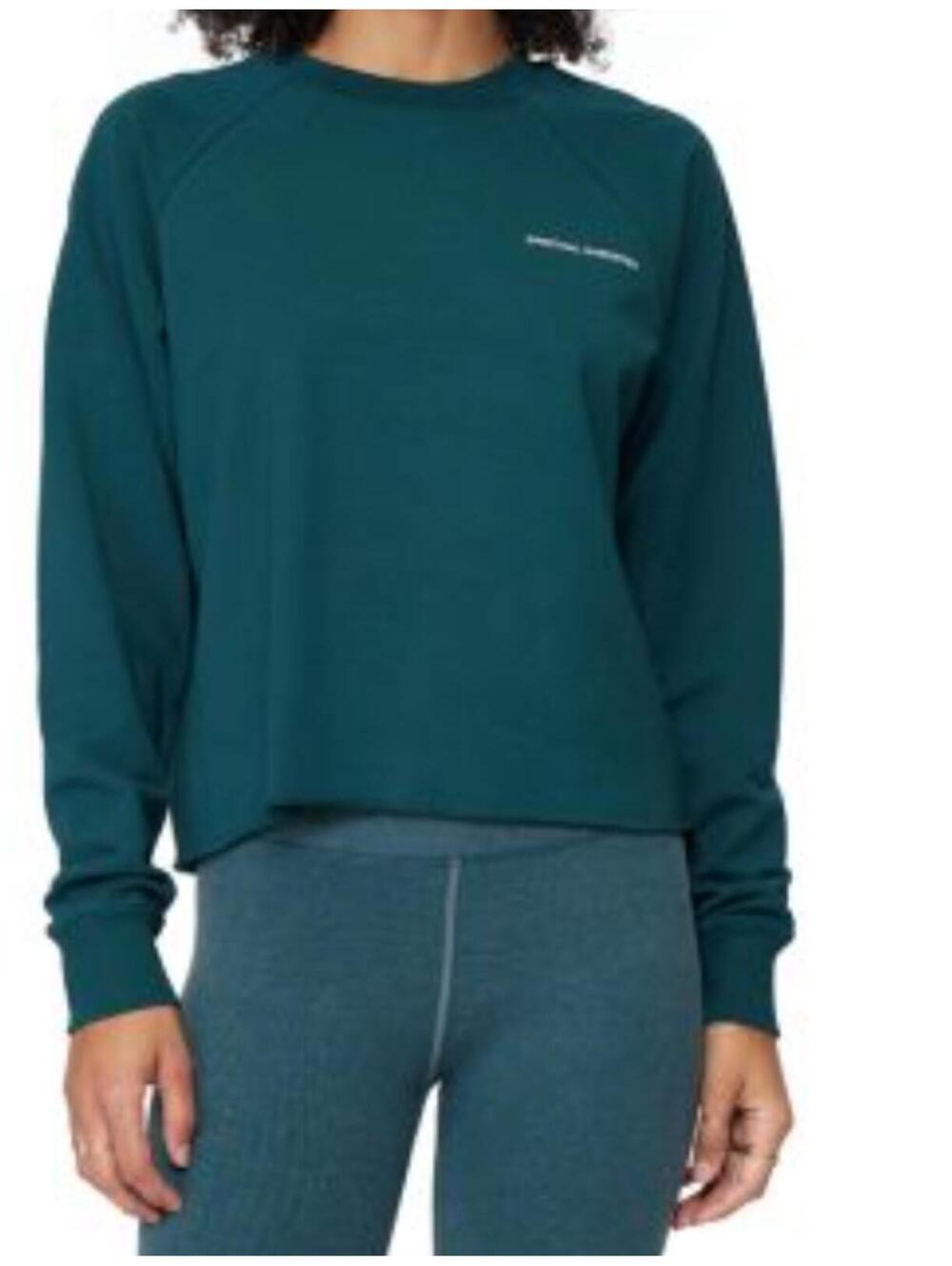 SPIRITUAL GANGSTER dark green logo pullover sweatshirt sz S